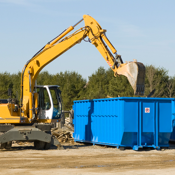 are there any restrictions on where a residential dumpster can be placed in Harcourt IA